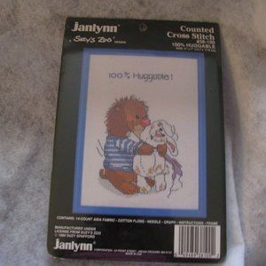 Vintage Janlynn Counted Cross Stitch Kit + Frame
